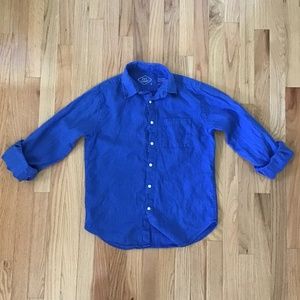 🚀SOLD ON INSTA🚀 Alex Crane European Linen Playa Shirt Blue King -Unisex Small